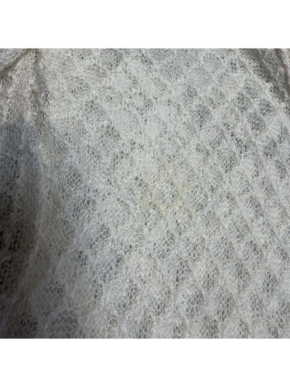 Vintage Y2K Crochet Bolero Cardigan Shrug Juniors Large Ruffle Festival Summer - Picture 4 of 7